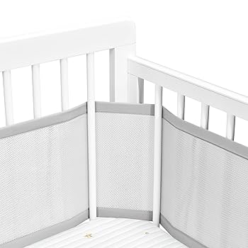 Amazon.co.jp: Sageky ベビーベッド用通気性メッシュバンパー